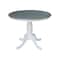 International Concepts Round 36 in Rd Top Pedestal Table, 2 San Remo Chairs, White/Heather Gray, 36 in W, 36 in L, 29.1 in H K05-36RT-C10-2 - alternate 3